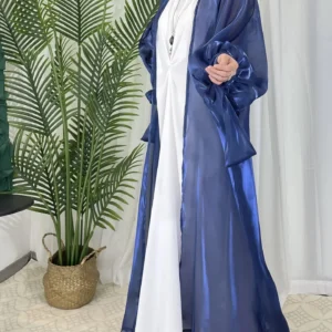 Kimono Abaya Bleu Transparent
