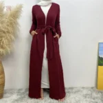 Cardigan long bordeaux, parfait pour toutes occasions