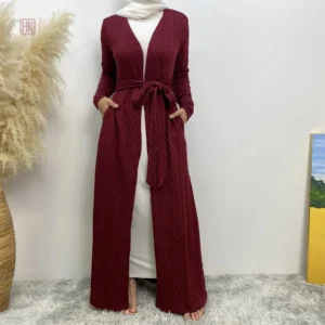 Cardigan long bordeaux, parfait pour toutes occasions
