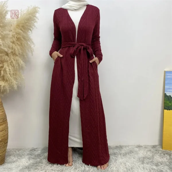 Cardigan long bordeaux, parfait pour toutes occasions