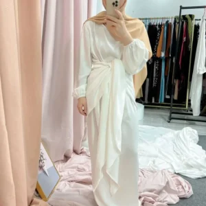 Kimono Abaya Cérémonie Minimaliste en style épuré