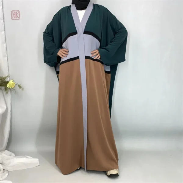 kimono-abaya-decontracte-patchwork-1 Kimono patchwork décontracté pour femme