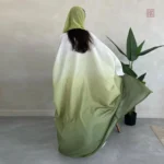 Style moderne de kimono abaya en dégradé vert