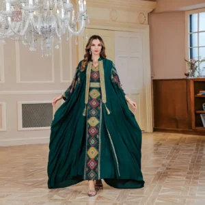 Kimono Abaya brodé élégant et raffiné
