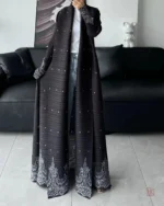 Kimono Abaya Évasé à Plis élégant pour un look chic