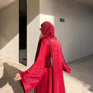 Abaya Kimono Rouge, vêtement féminin moderne et chic