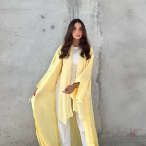 Kimono Abaya Jaune Chic élégant pour une tenue raffinée