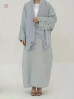 Kimono Abaya léger en lin pour un style élégant