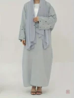 Abaya kimono en lin, idéal pour les journées chaudes