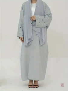 Abaya kimono en lin, idéal pour les journées chaudes