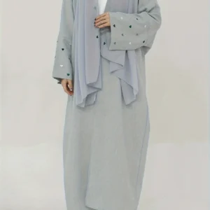 Abaya kimono en lin, idéal pour les journées chaudes