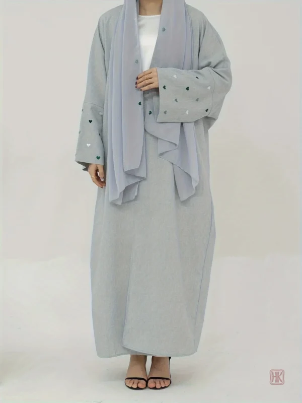 Abaya kimono en lin, idéal pour les journées chaudes
