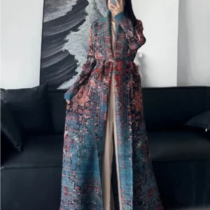 Kimono Abaya Long Imprimé de Luxe