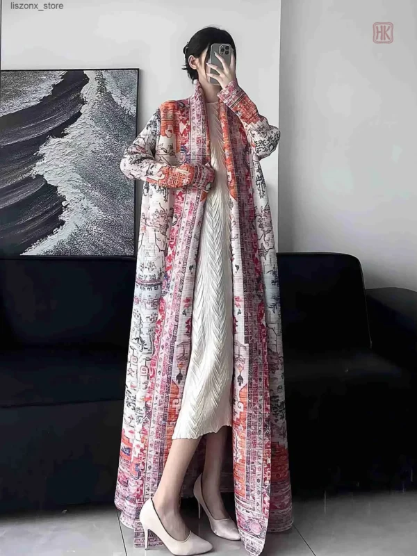 Long kimono rose pour femmes