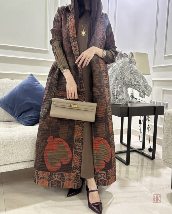 kimono-abaya-marron-raffine-1 Kimono marron raffiné pour un style élégant