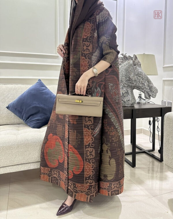 Abaya kimono marron, design sophistiqué et moderne