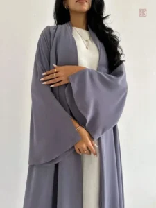 Abaya élégante en teinte mauve pour femme
