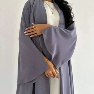 Abaya élégante en teinte mauve pour femme