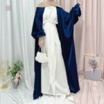 Kimono Abaya femme bleu marine élégant