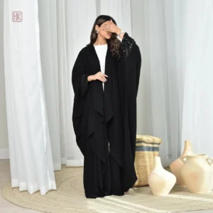 Élégante abaya kimono avec sequins