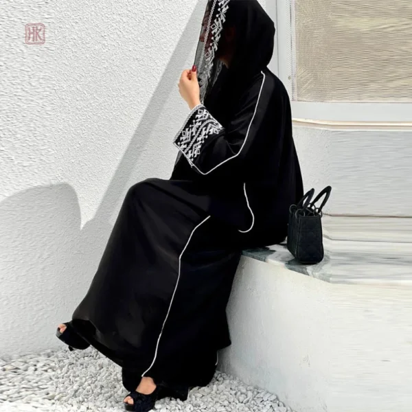 kimono-abaya-noir-chic-1 Kimono Abaya Noir Chic