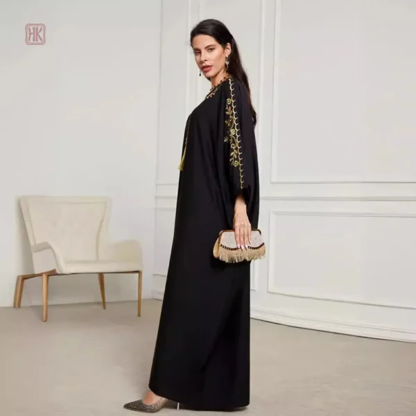 kimono-abaya-noir-raffine-1 Kimono Abaya Noir