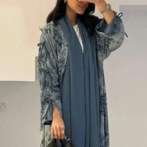 Kimono Abaya en nuances de bleu