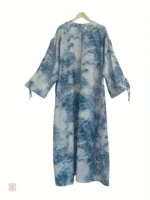 Kimono léger aux teintes de bleu variées