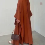 Mode féminine : Kimono Abaya orange