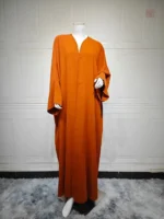 Kimono élégant à dos lacé en orange
