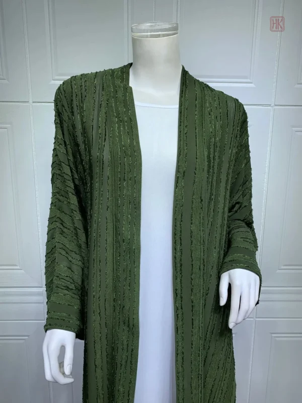 Kimono ample en couleur verte
