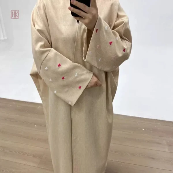 Abaya à motifs floraux respirante