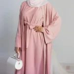 Abaya Kimono rose, style féminin et moderne