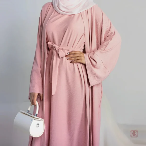 Abaya Kimono rose, style féminin et moderne