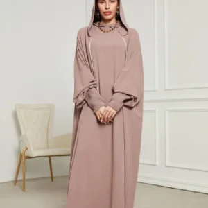 Kimono Abaya Rose Épuré élégant et moderne