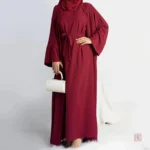 Kimono Abaya Rouge avec Robe élégante