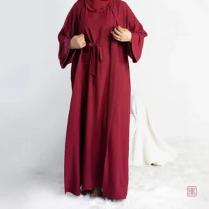 Abaya Kimono rouge, style moderne et chic
