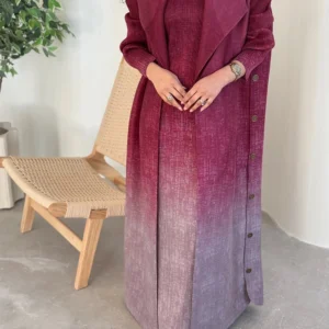Kimono Abaya Rouge Dégradé