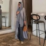 Kimono Soyeux Gris pour femme, élégant et confortable