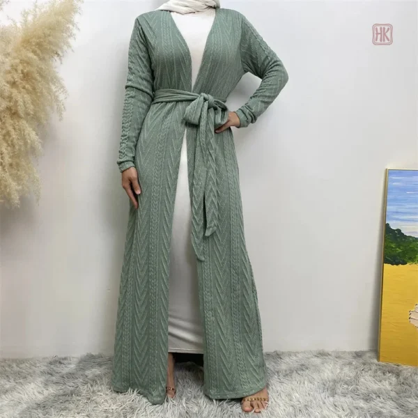 Cardigan long avec design abaya