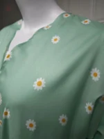 Abaya en Vert avec Design Floral