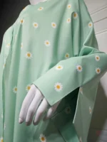 Kimono à Fleurs Vert Tendance