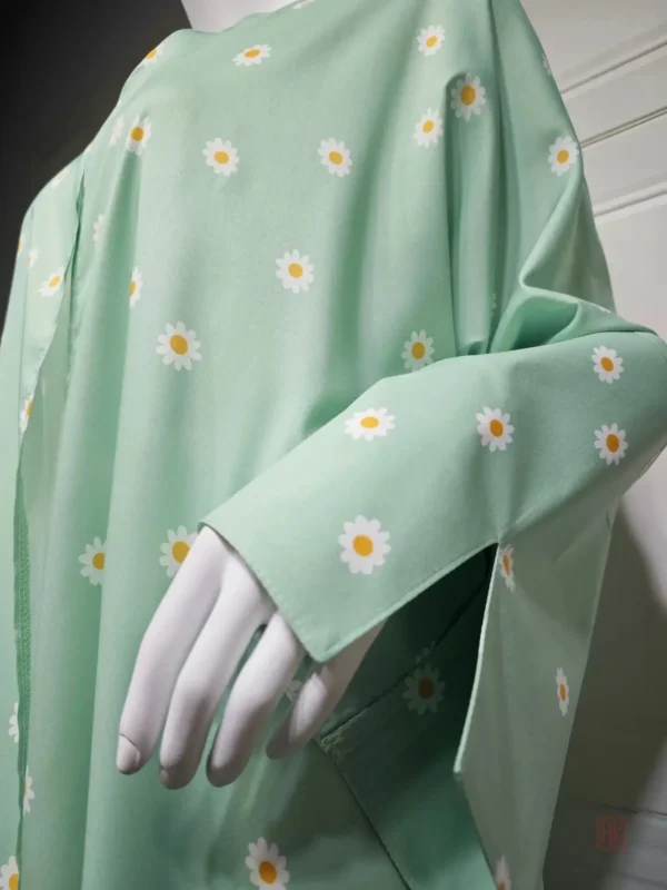 Kimono à Fleurs Vert Tendance