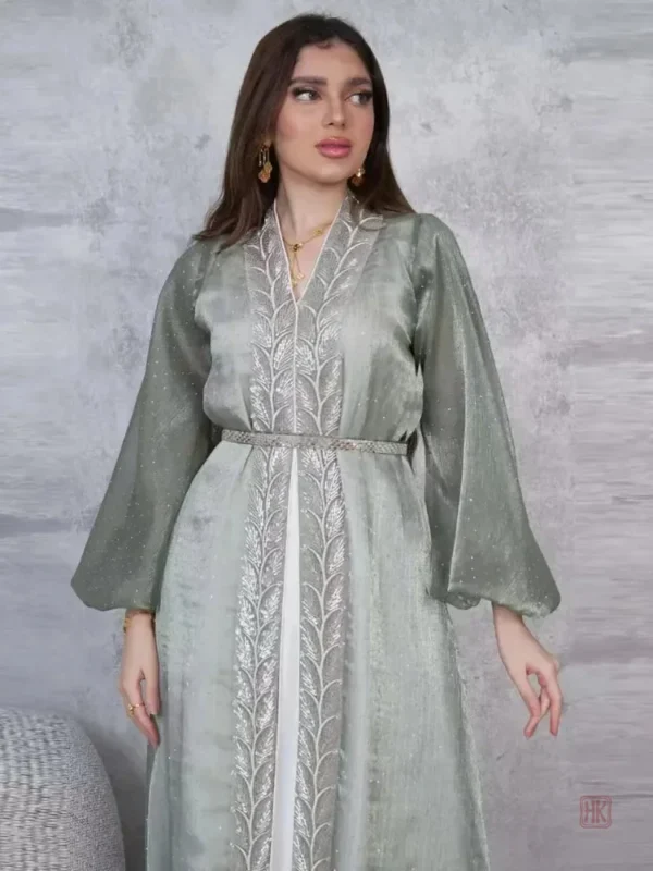 Abaya Kimono élégante en vert