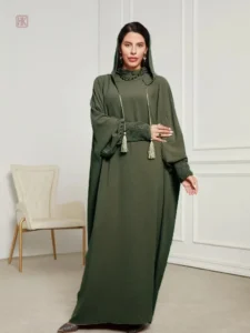 Kimono Abaya Vert Classique élégant et moderne