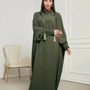 Kimono Abaya Vert Classique élégant et moderne