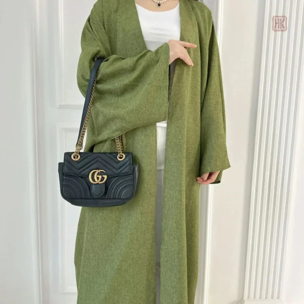 kimono-abaya-vert-respirant-1 Kimono Abaya Vert Respirant pour un style élégant et confortable
