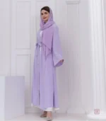 Kimono Abaya Violet à Perles