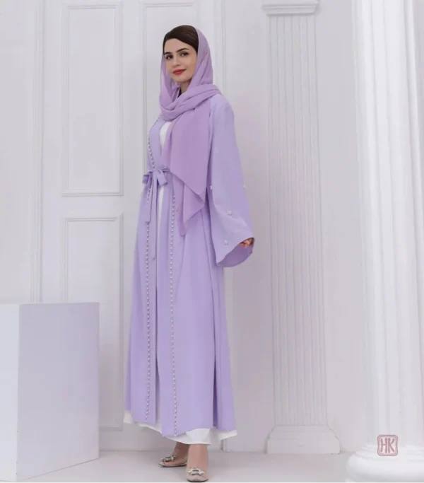 kimono-abaya-violet-a-perles-1 Kimono Abaya Violet à Perles