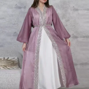 Kimono Abaya Violet Transparent